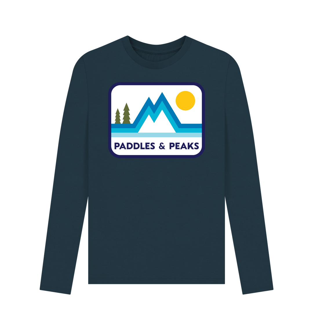 Denim Blue Printed Long Sleeve T Shirt