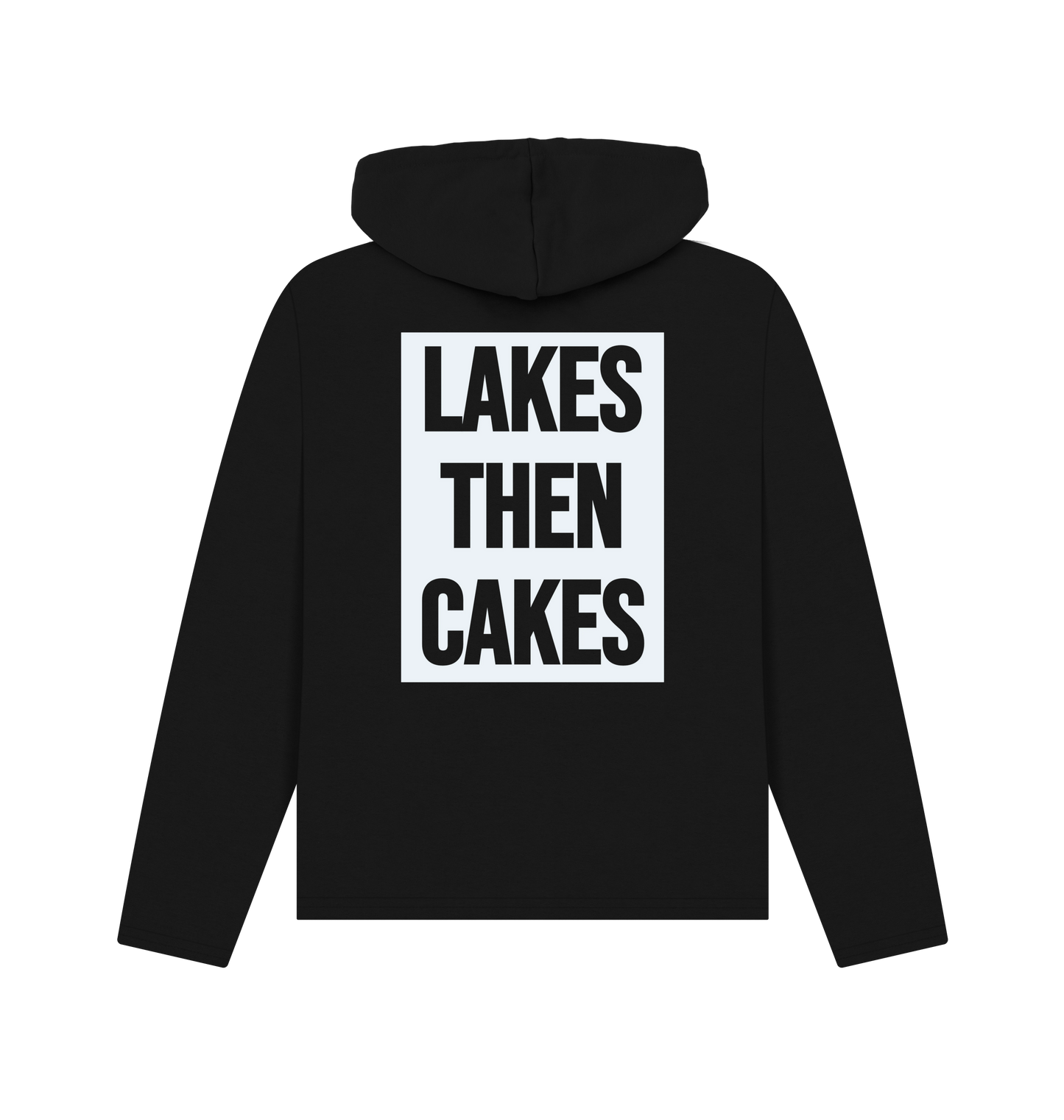 Black Printed Hoody Back