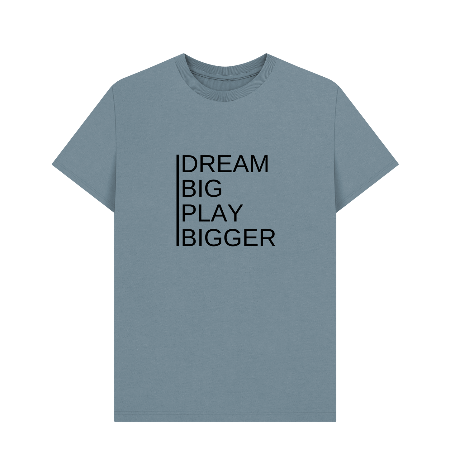 Stone Blue Printed T-shirt Front