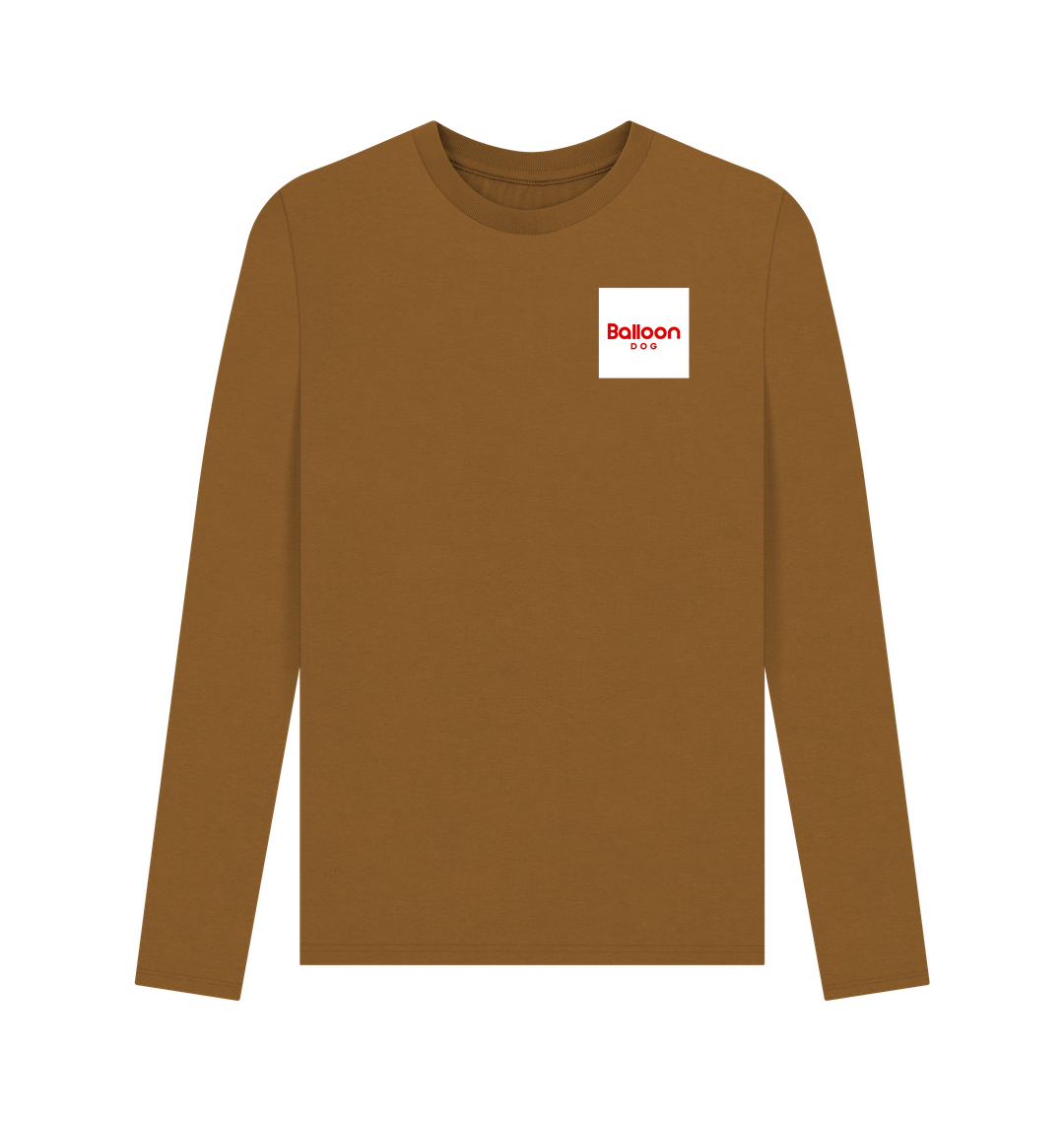 Brown Printed Long Sleeve T Shirt