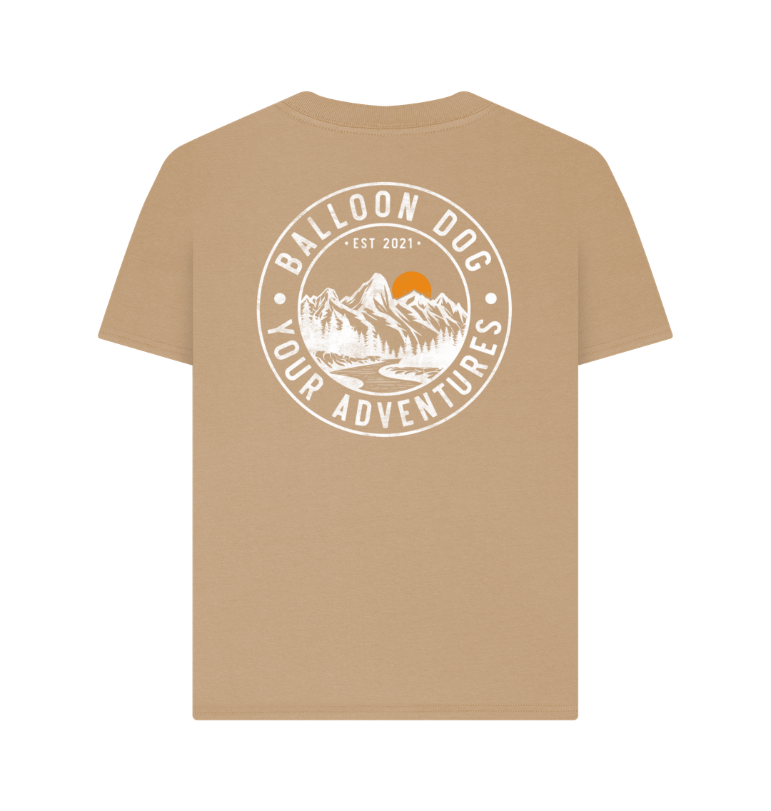 Your Adventures T-shirt With Back Print In White