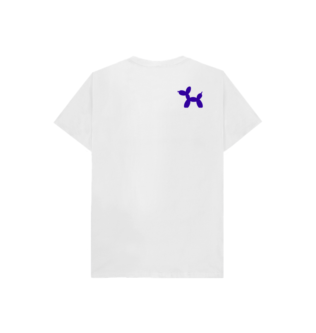 Organic Cotton Kids T-shirt With Back Print In Purple