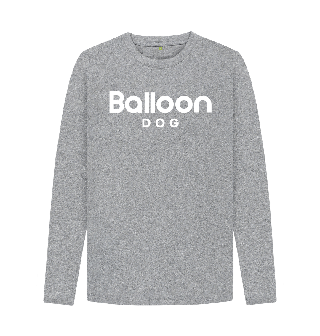 Athletic Grey Long Sleeve T-shirt With Back print In White 2