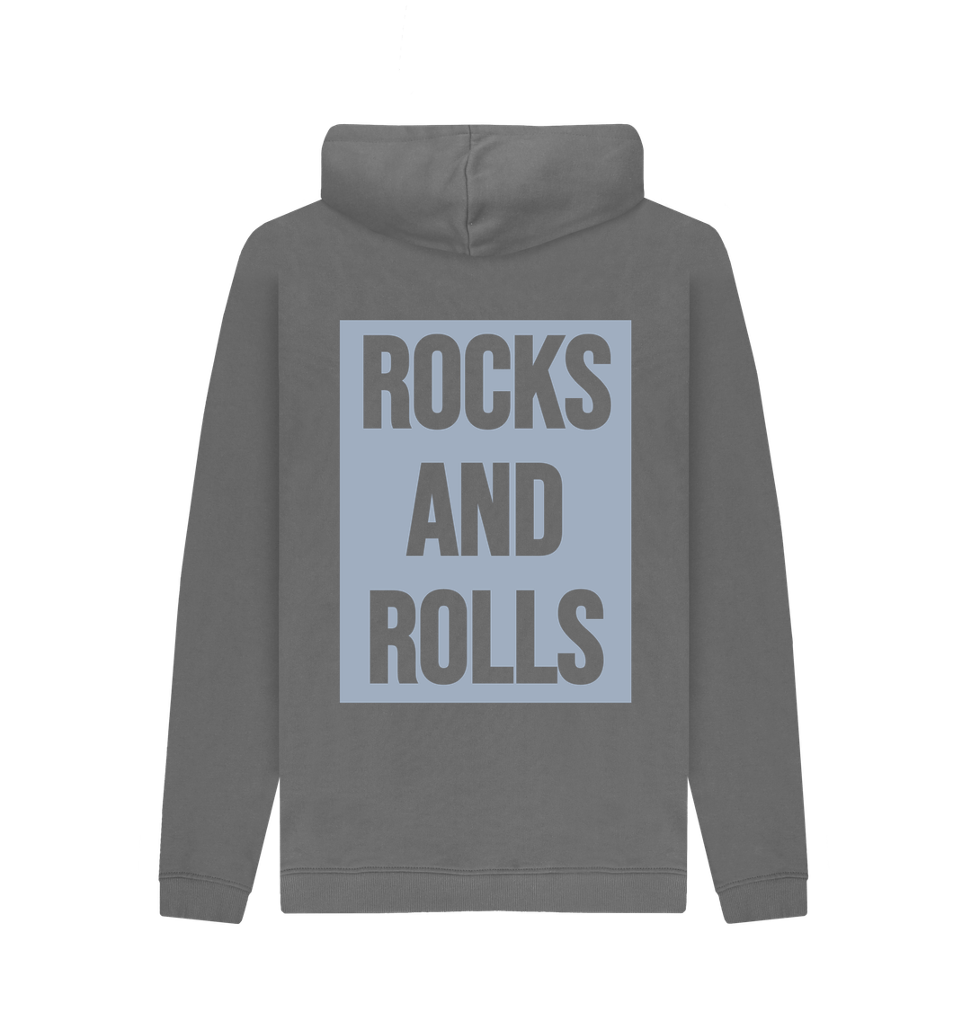 Rocks And Roles Back Print Pullover Hoodie