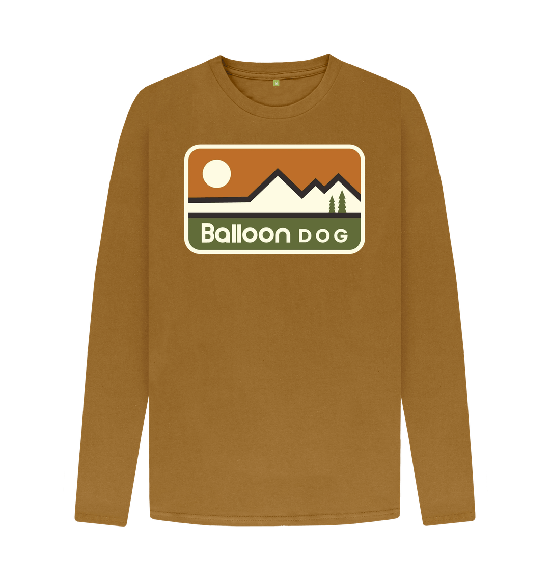 Brown Retro Peaks v3 Long Sleeve T-shirt