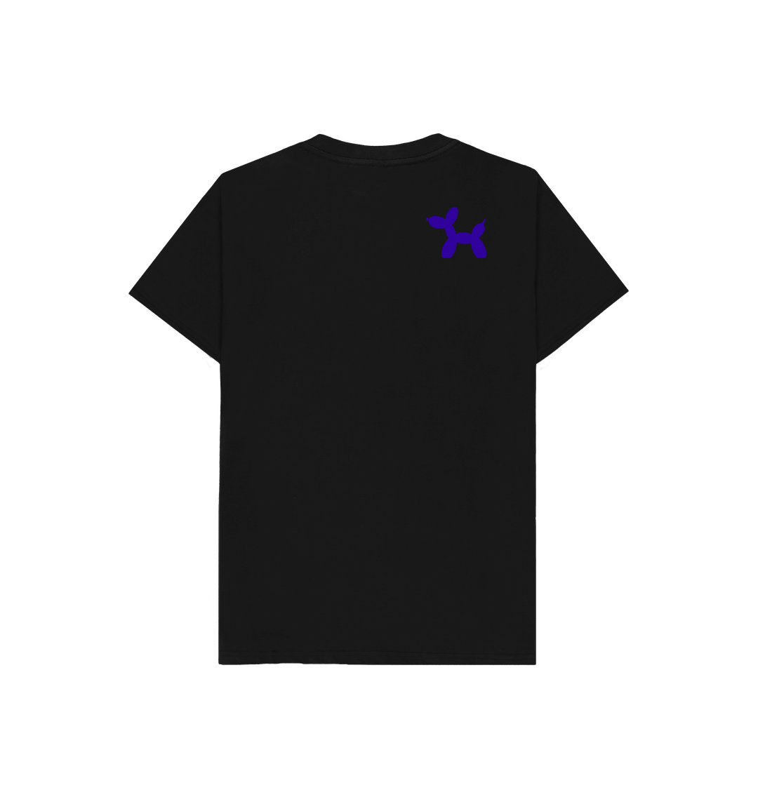 Organic Cotton Kids T-shirt With Back Print In Purple