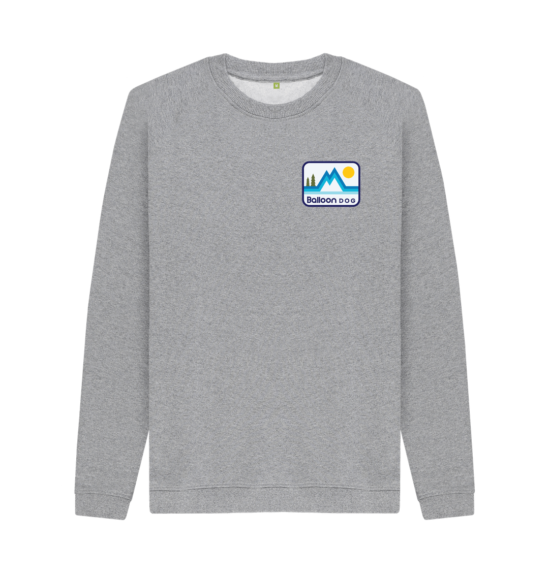 Light Heather Retro Peaks Blue Crew Neck Sweatshirt