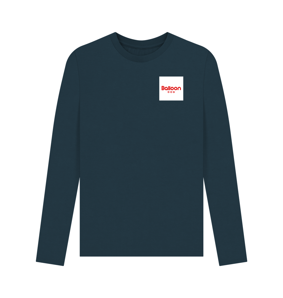 Denim Blue Printed Long Sleeve T Shirt