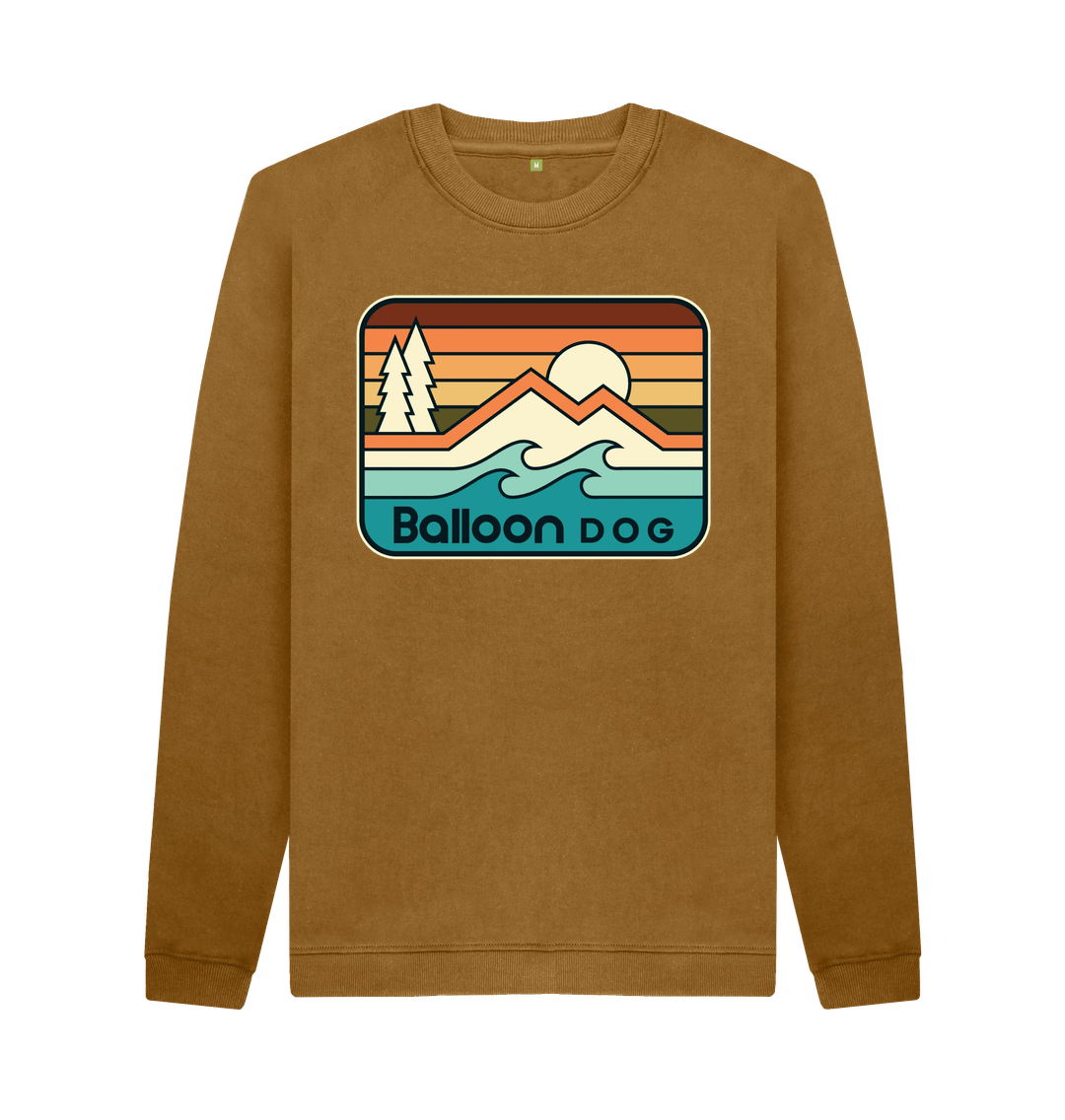 Brown Retro Peaks v5 Crew Neck Sweatshirt