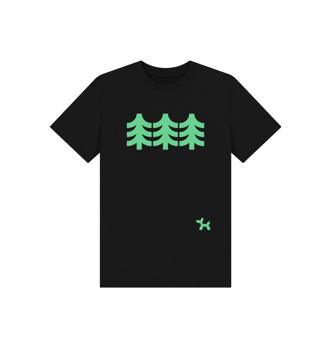 Black Simply Trees Organic Cotton T-shirt