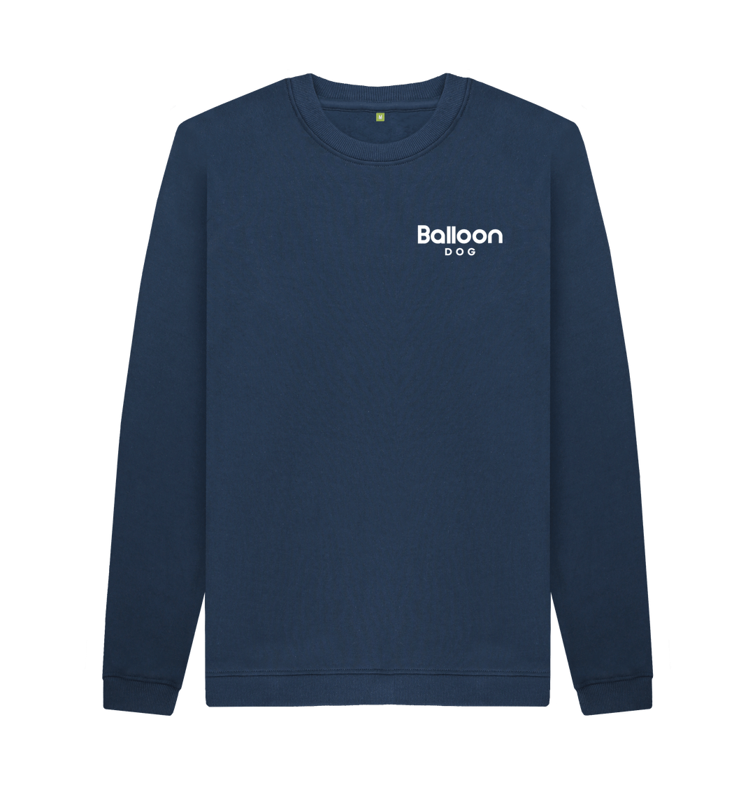 Navy Blue Freelance Adventurers Sweatshirt With Back Print In White