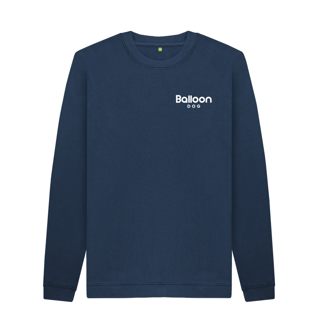Navy Blue Printed Sweater Front