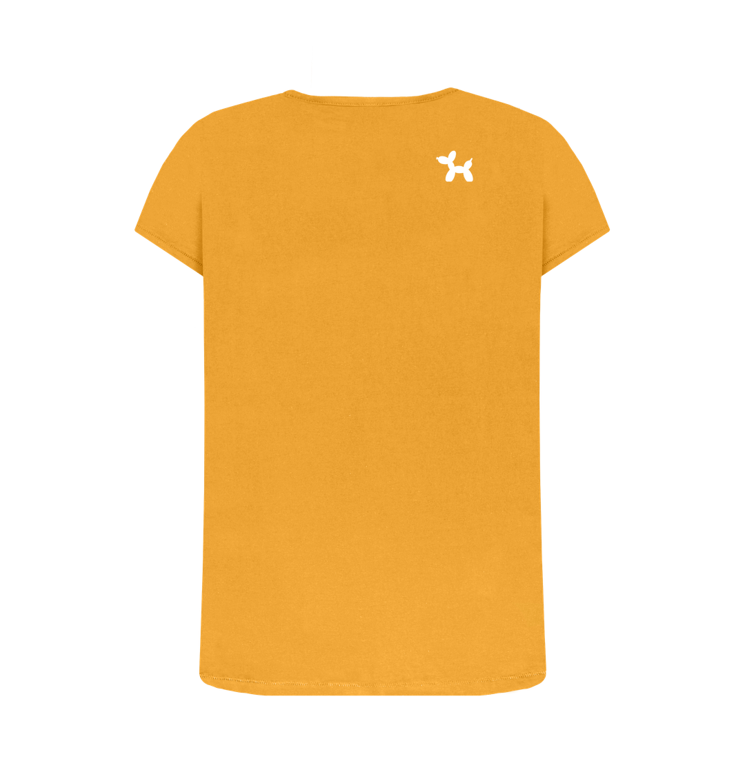 Mustard Printed T-shirt Back
