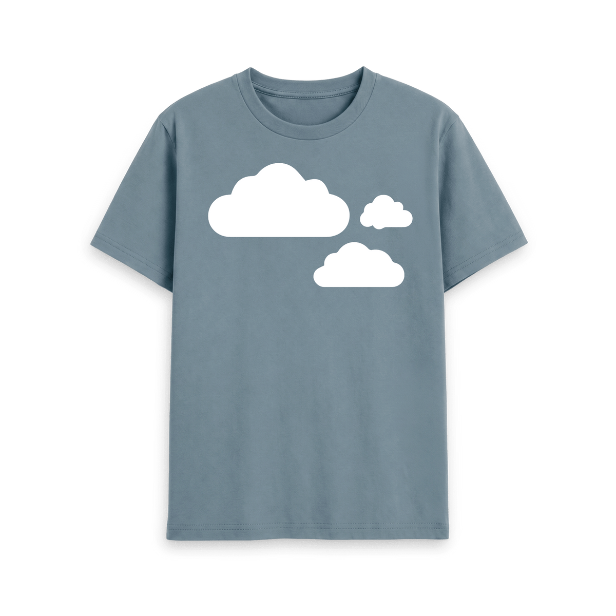 Stone Blue Printed T-shirt Front