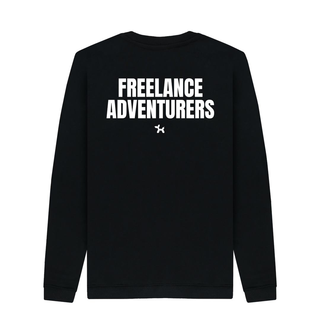 Freelance Adventurers Sweatshirt With Back Print In White