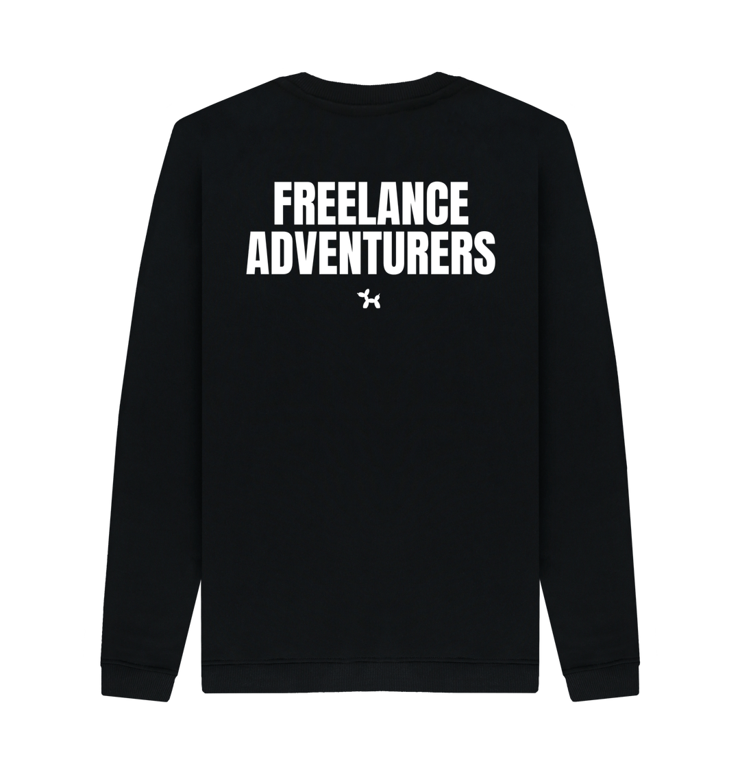 Black Printed Sweater Back