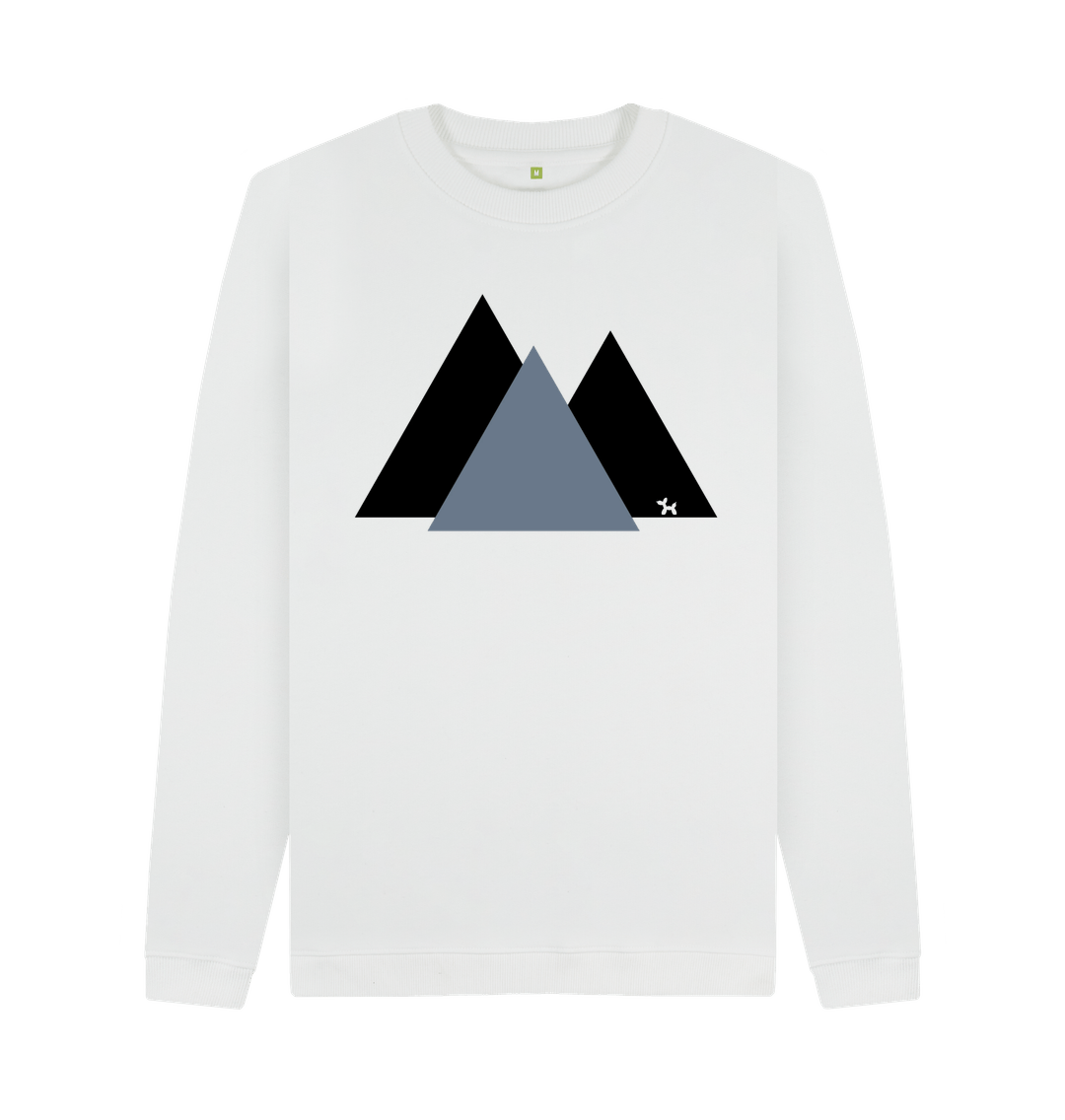 White The Three Peaks Crew Neck Sweatshirt