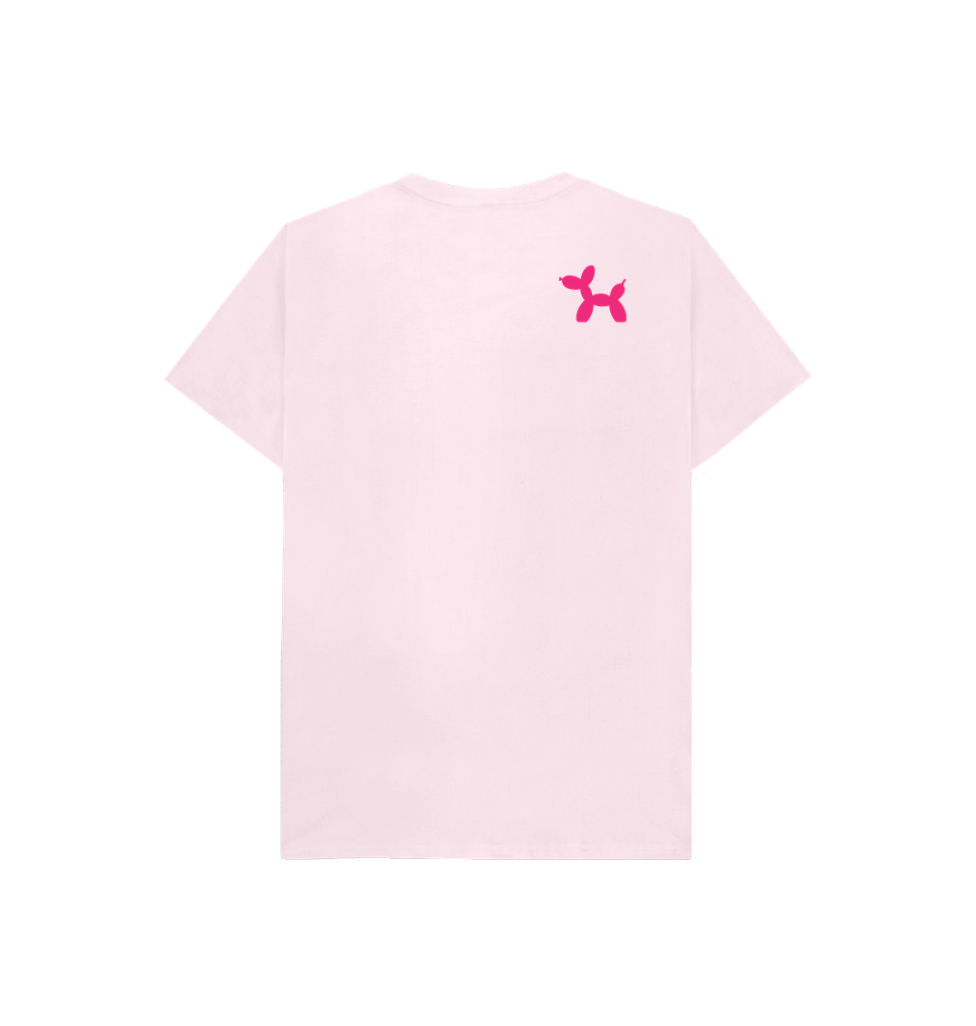 Organic Cotton Kids T-shirt With Back Print In Pink