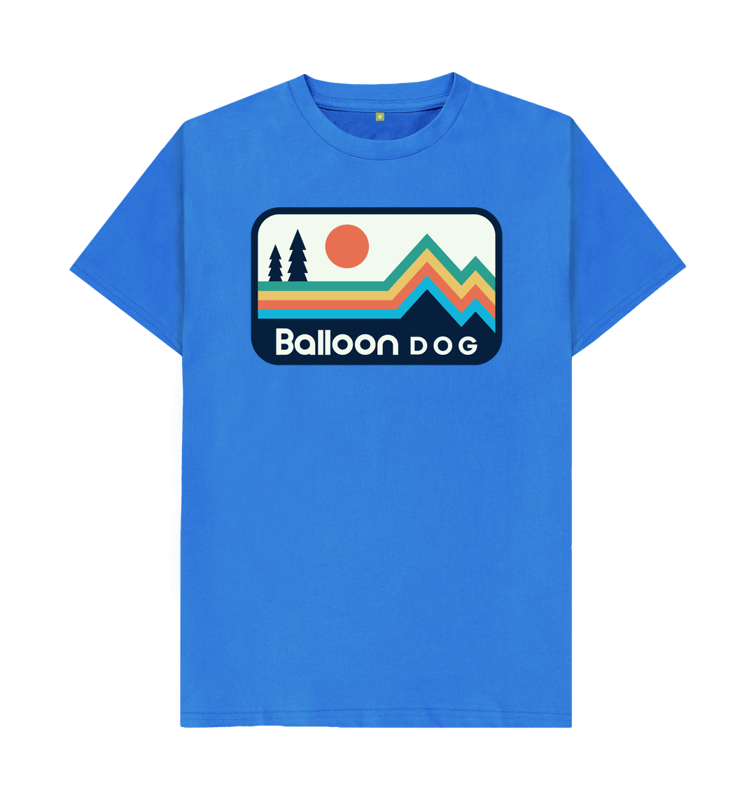 Bright Blue Retro Peaks T-shirt