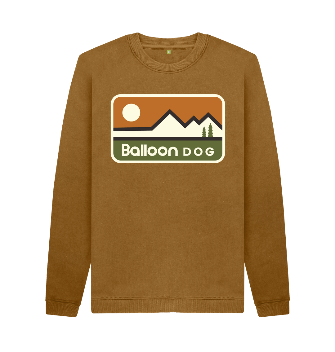 Brown Retro Peaks v3 Crew Neck Sweat Shirt