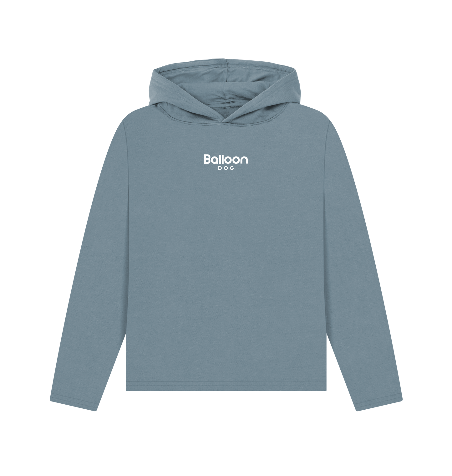 Stone Blue Printed Hoody Front