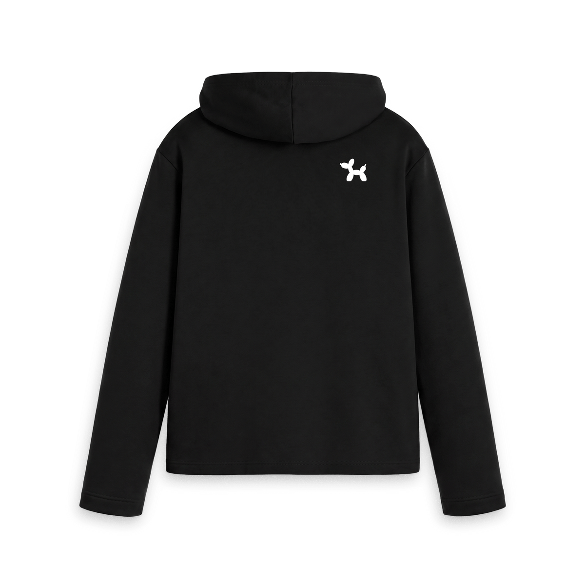 Black Printed Hoody Back
