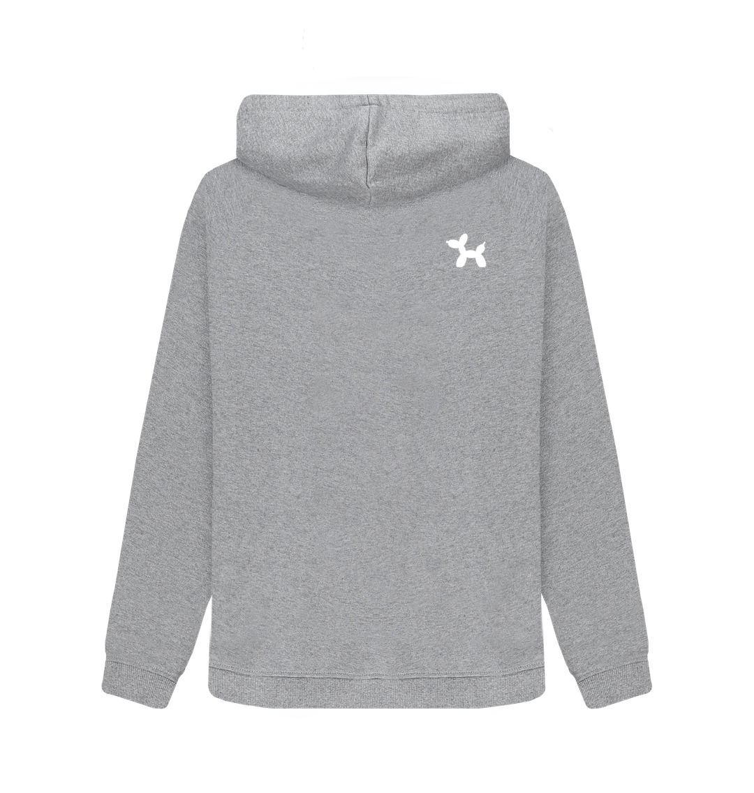 Pullover Hoodie with Back Print In White