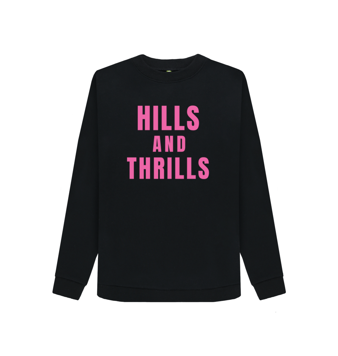 Black Printed Sweater Front
