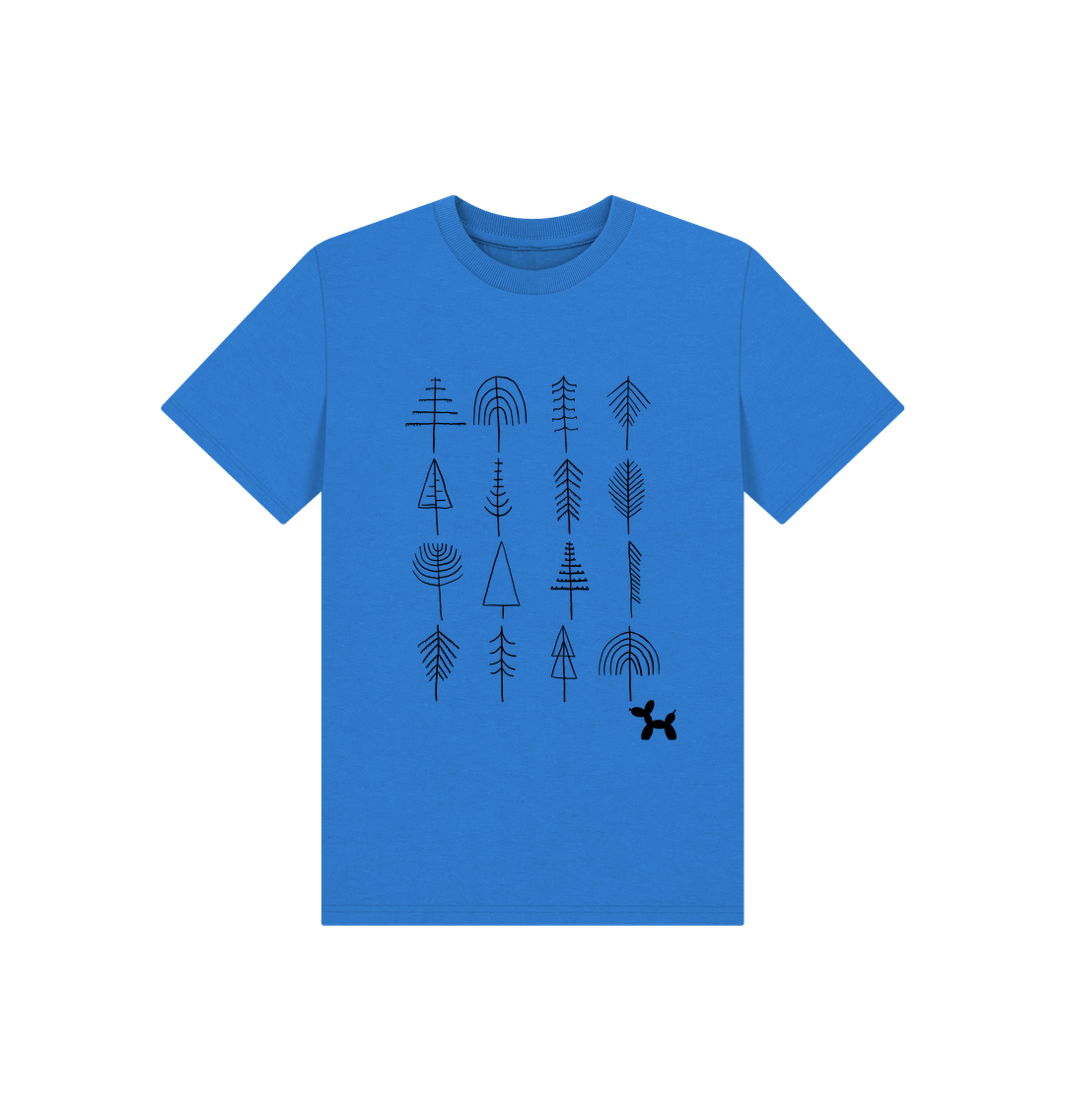 Bright Blue Simply Forest Organic Cotton T-shirt