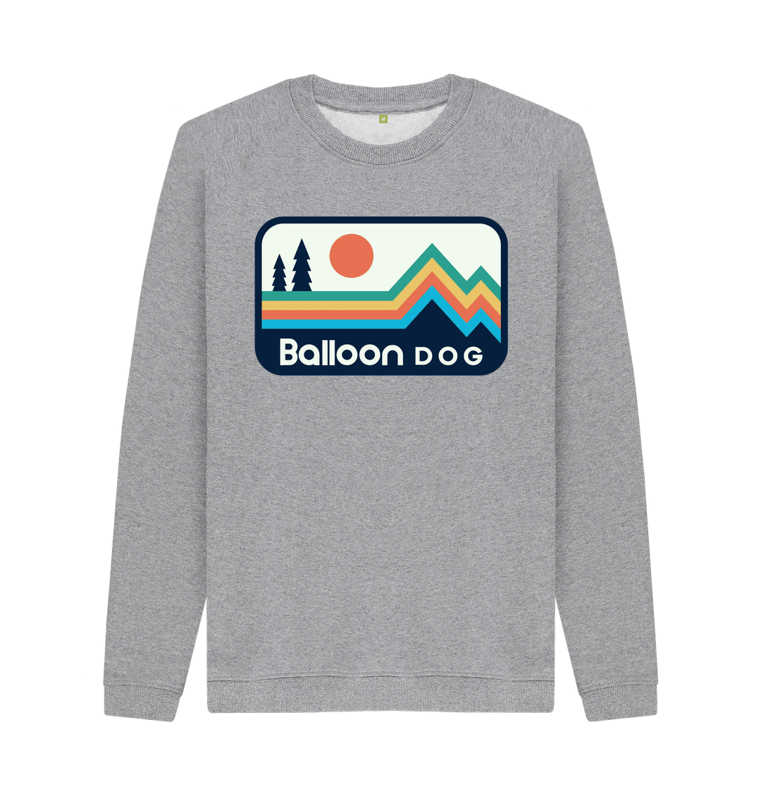 Light Heather Retro Peaks Crew Neck Sweatshirt