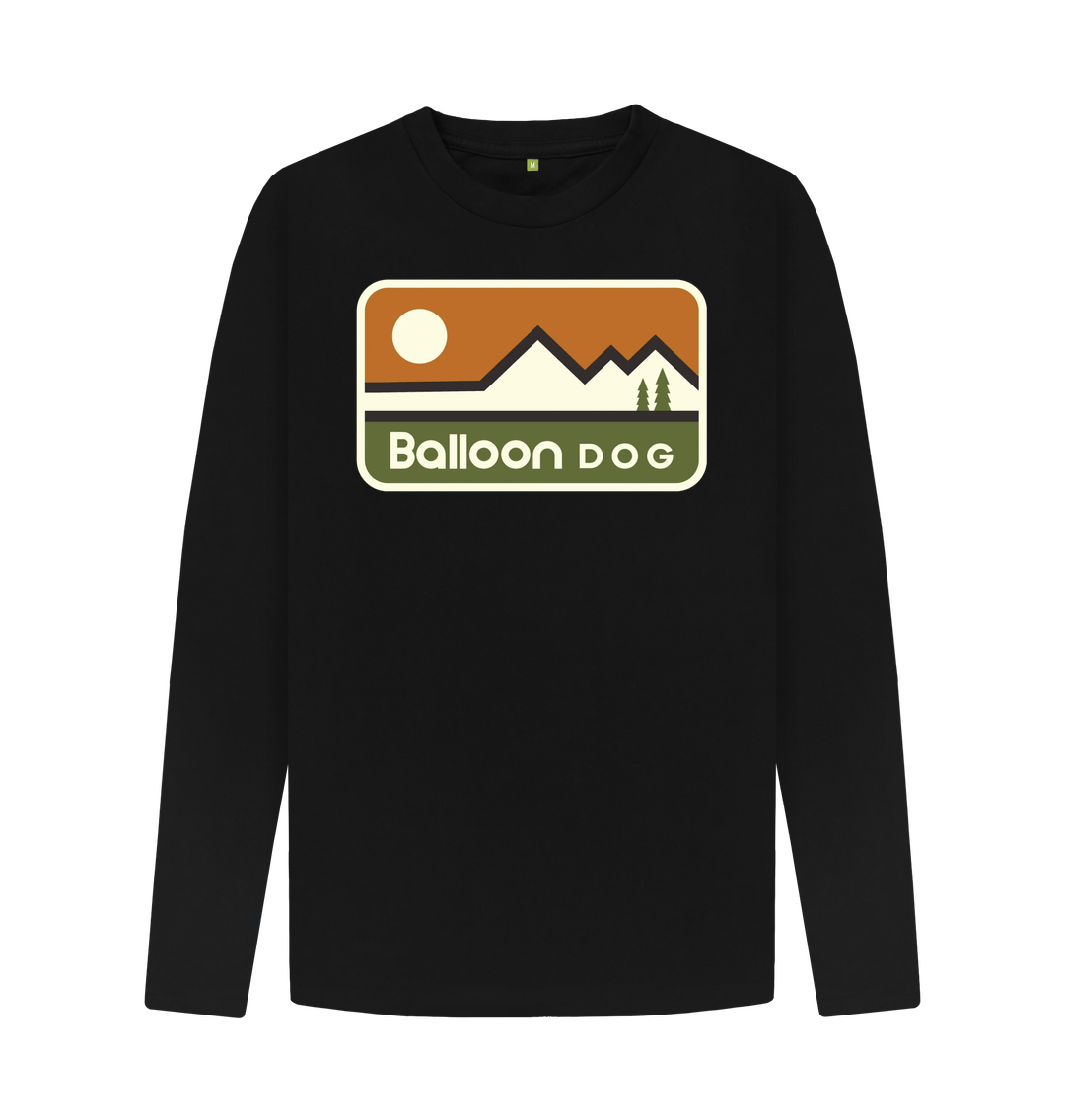 Black Retro Peaks v3 Long Sleeve T-shirt