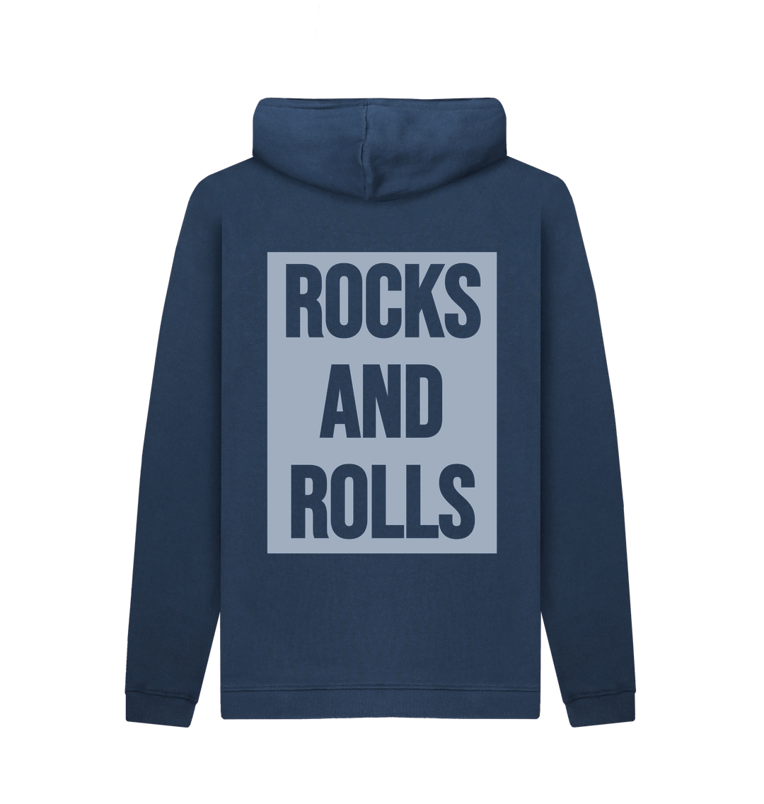 Rocks And Roles Back Print Pullover Hoodie