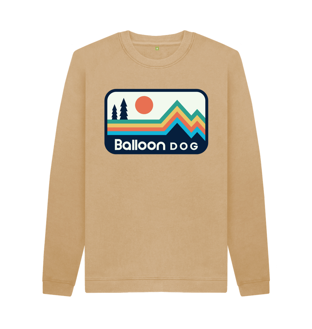 Sand Retro Peaks Crew Neck Sweatshirt