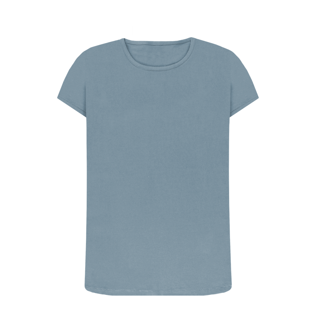 Stone Blue Printed T-shirt Front