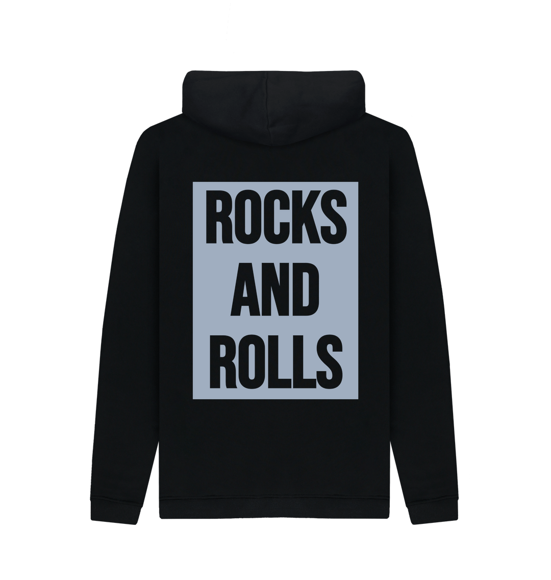 Rocks And Roles Back Print Pullover Hoodie