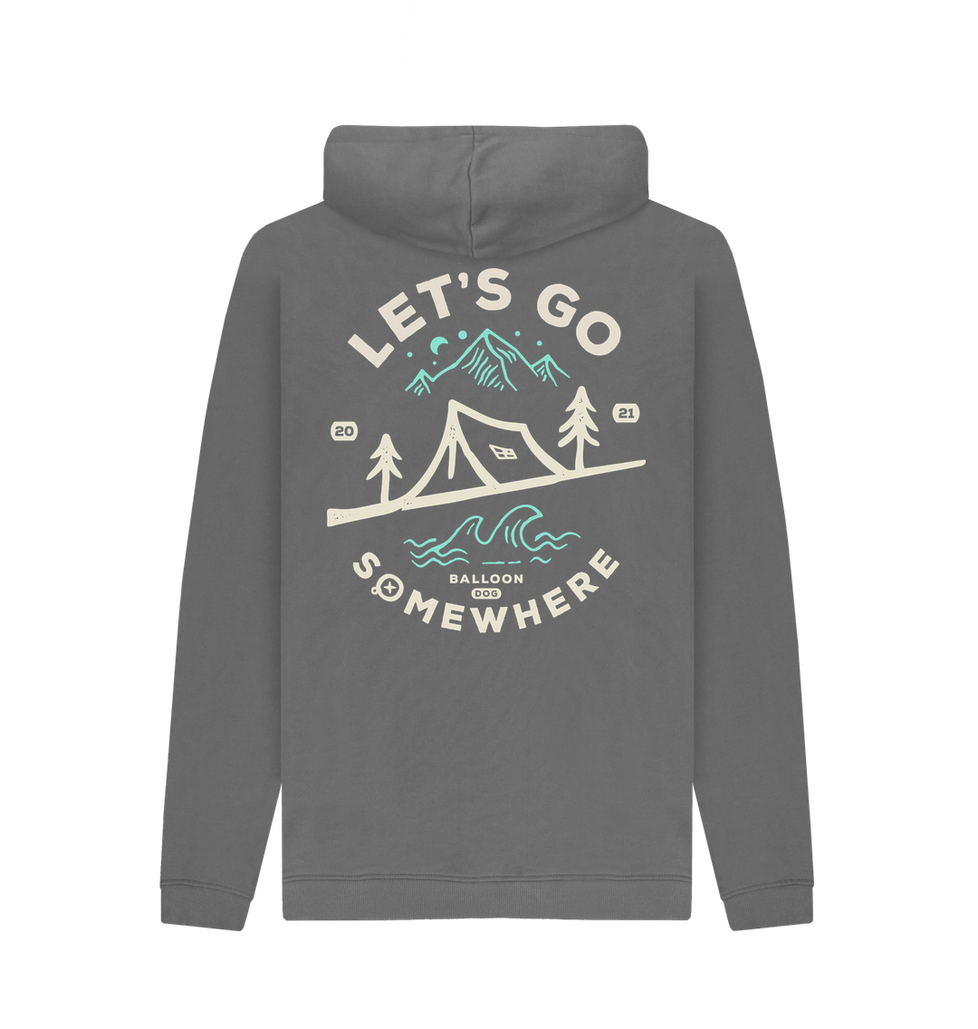 Slate Grey Printed Hoody Back