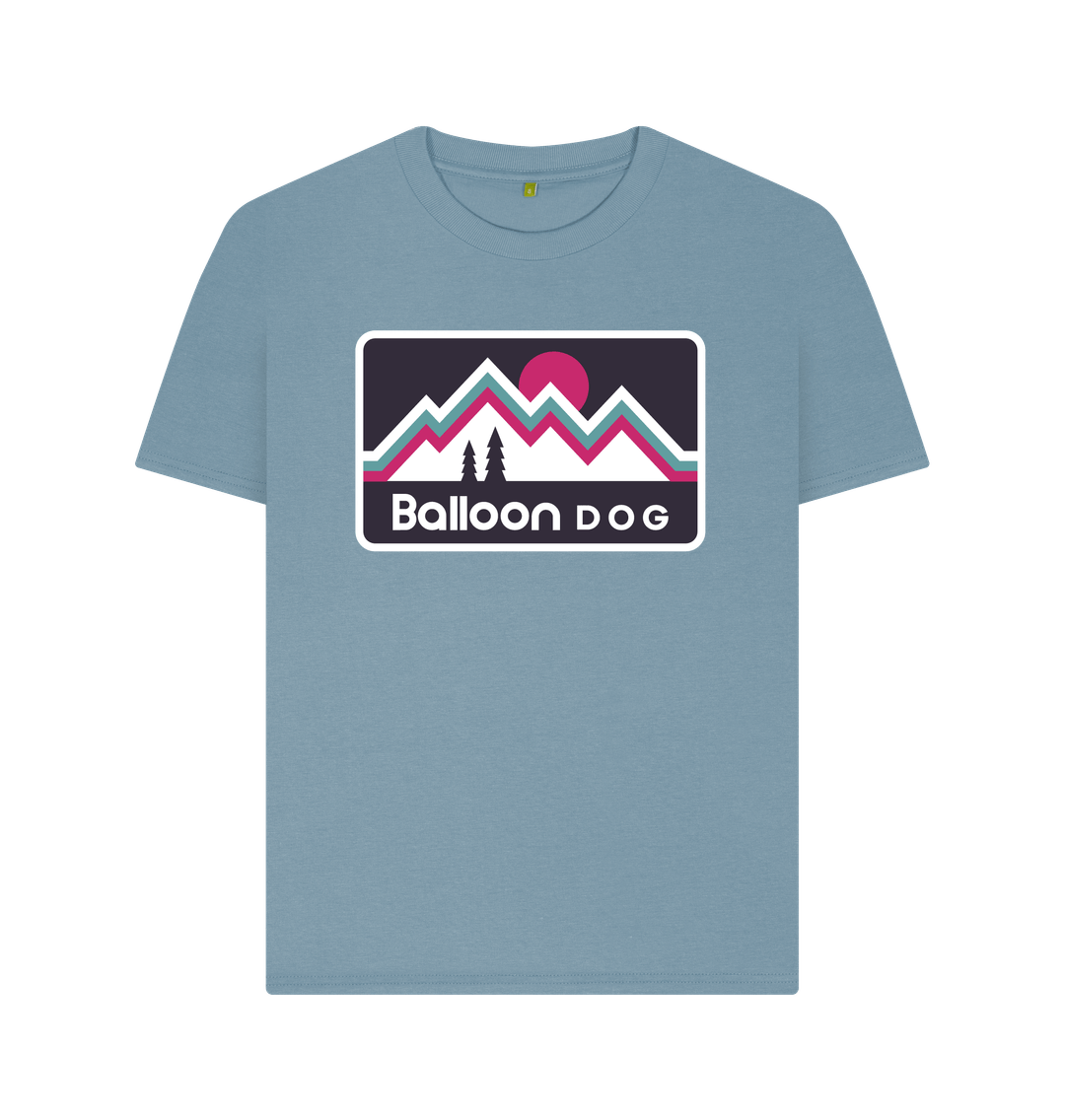 Stone Blue Retro Peaks v4 T-shirt