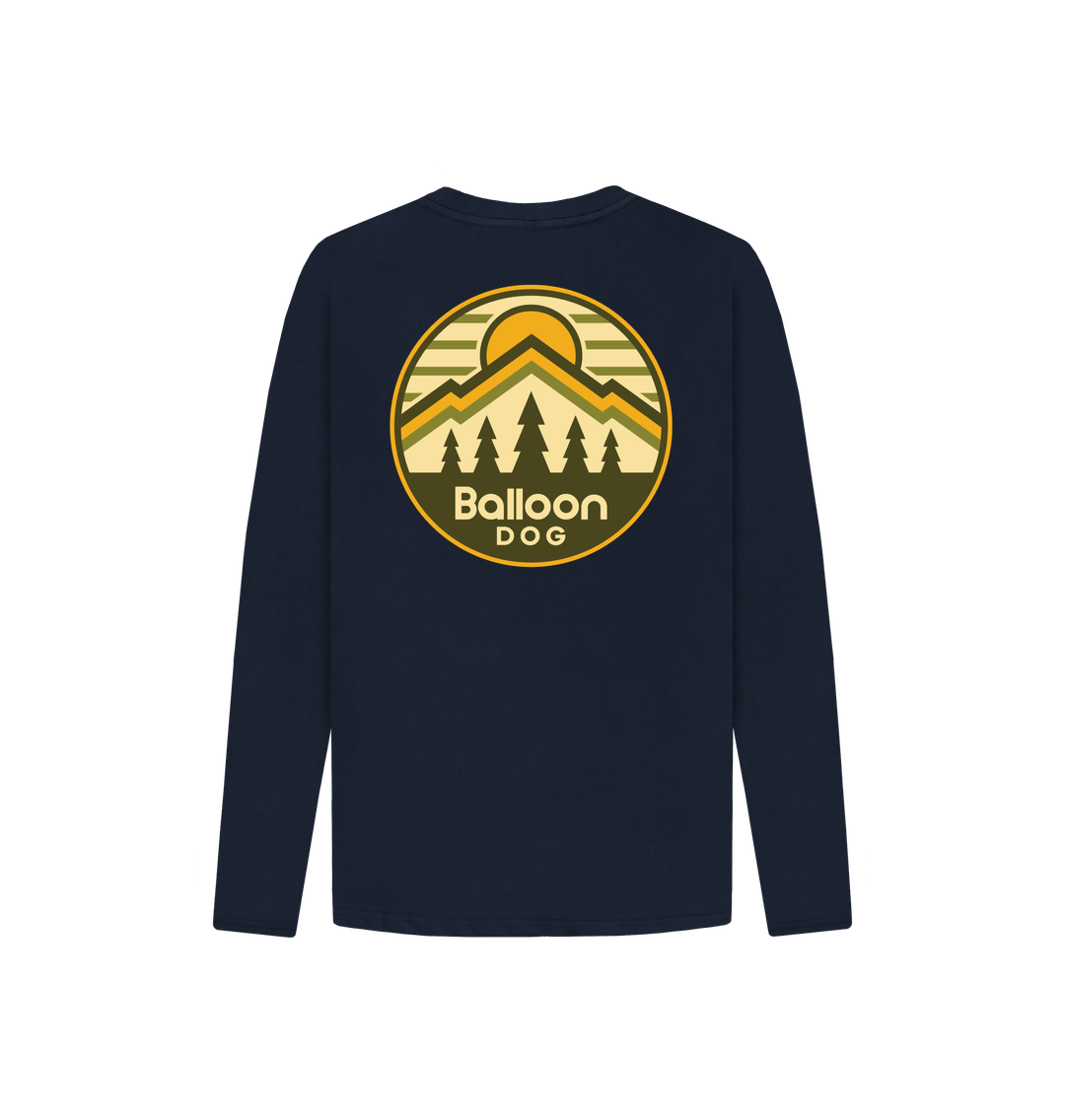 Retro Peaks v6 Back Print Long Sleeve T-shirt