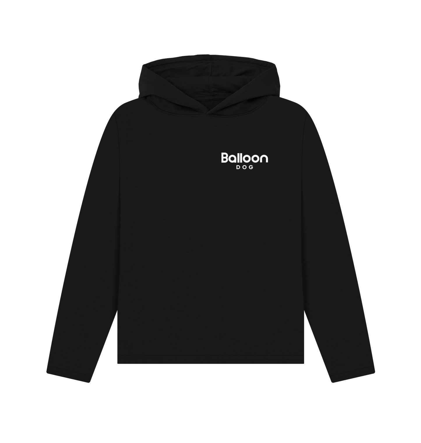 Black Printed Hoody Front