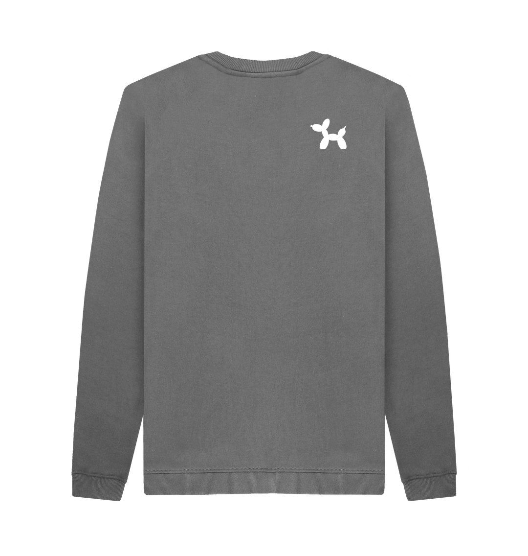 Slate Grey Printed Sweater Back