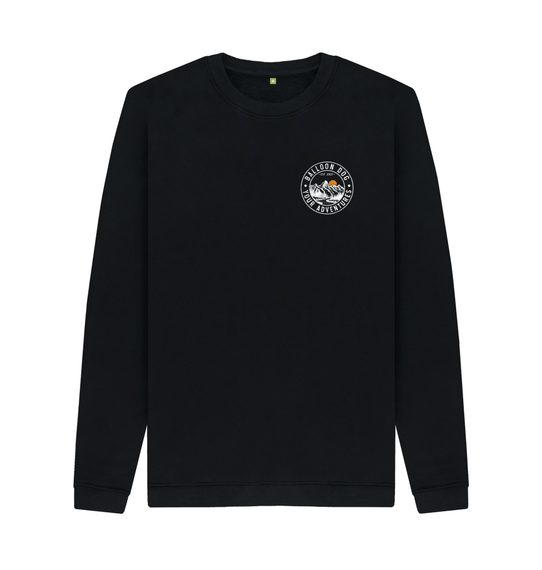 Black Printed Sweater Front
