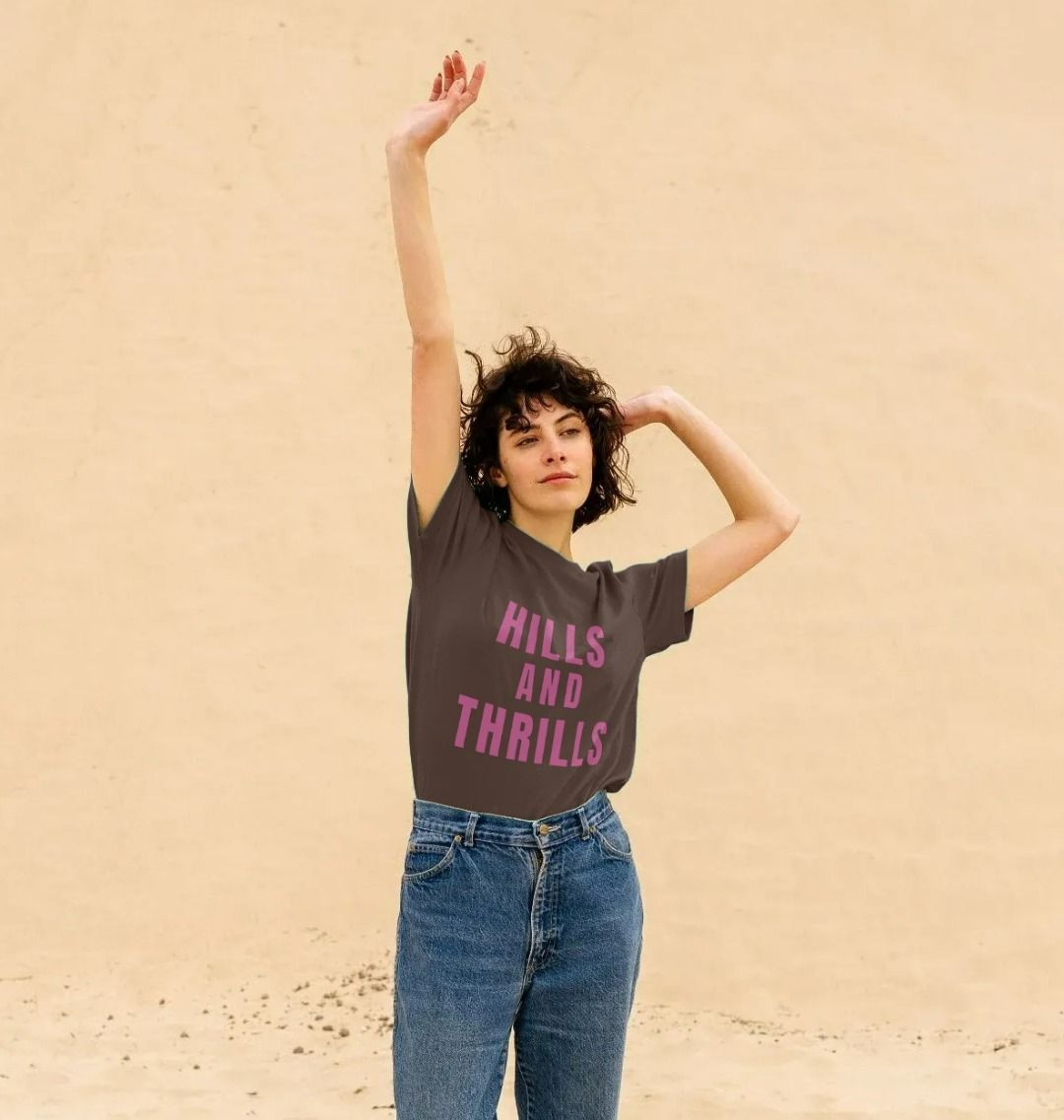 Hills And Thrills T-shirt With Back Print In Pink