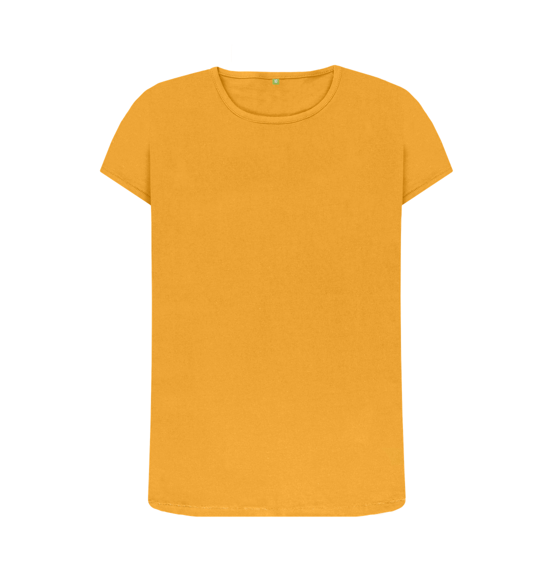 Mustard Plain & Simple Crew Neck T-shirt With The Dog On The Back