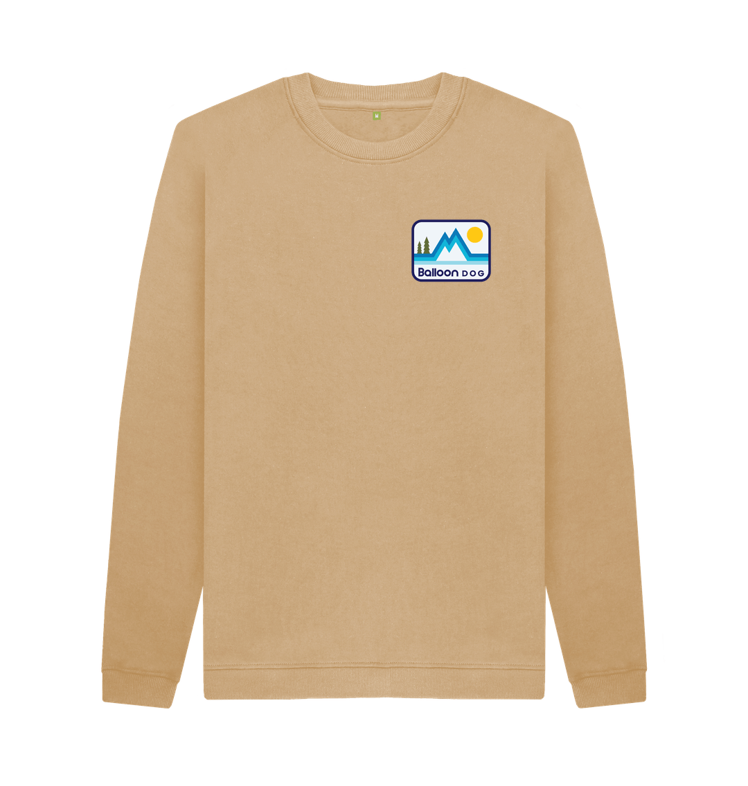 Sand Retro Peaks Blue Crew Neck Sweatshirt