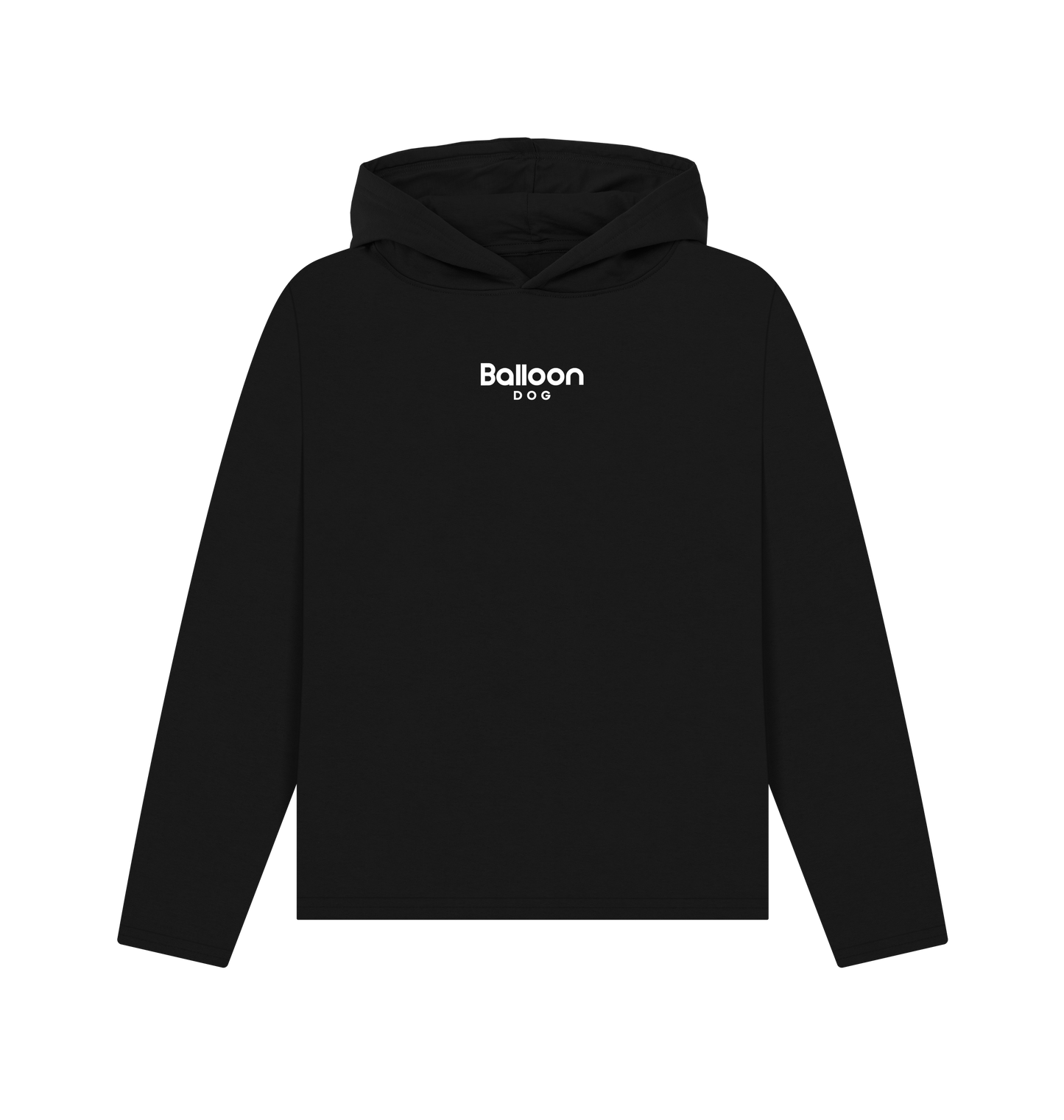 Black Printed Hoody Front