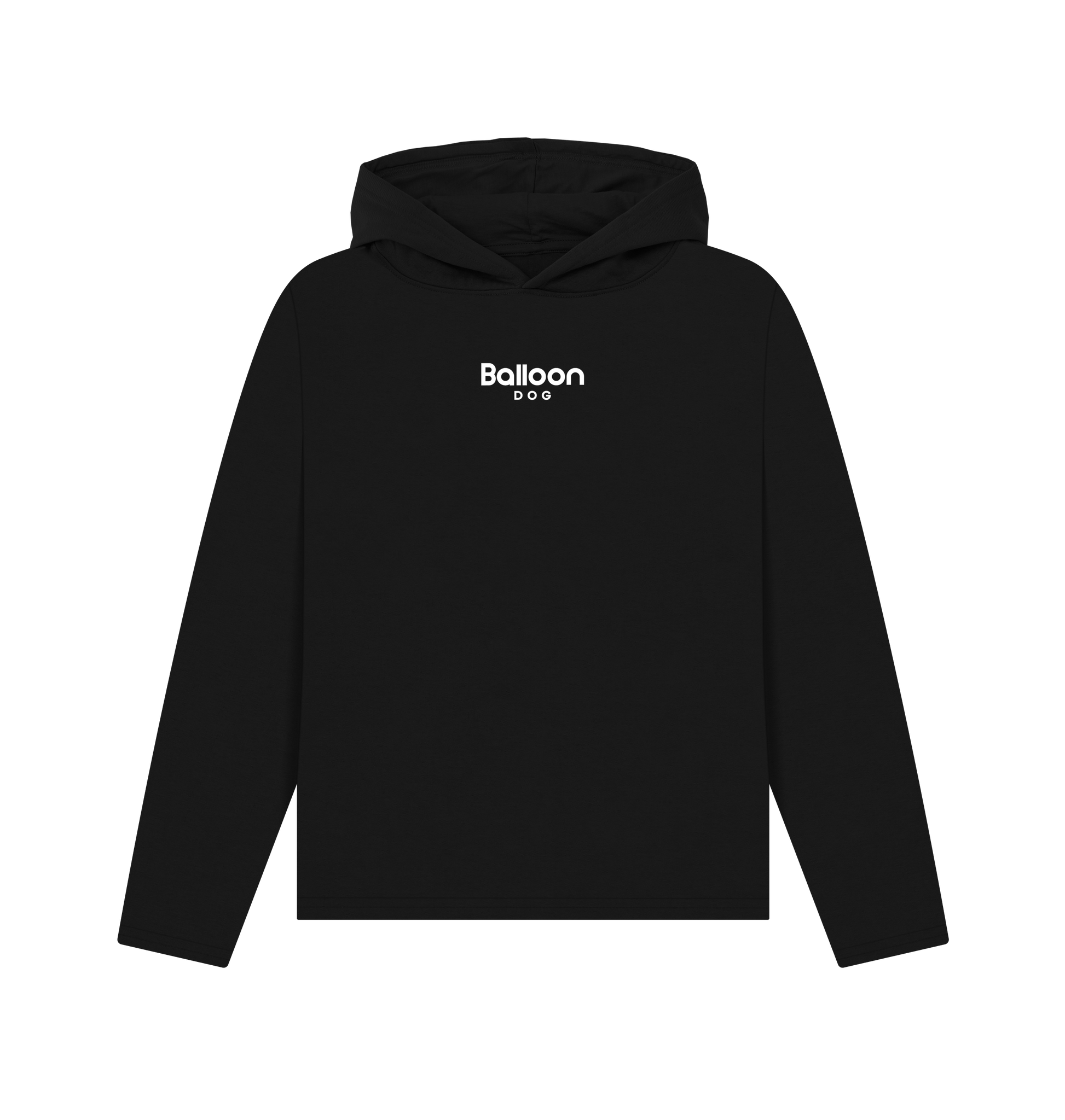 Black Printed Hoody Front