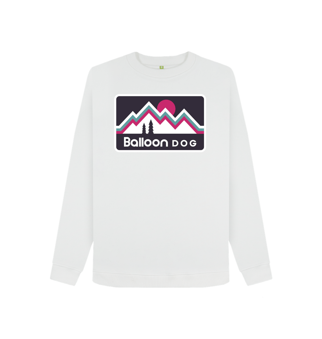 White Retro Peaks v4 Sweatshirt