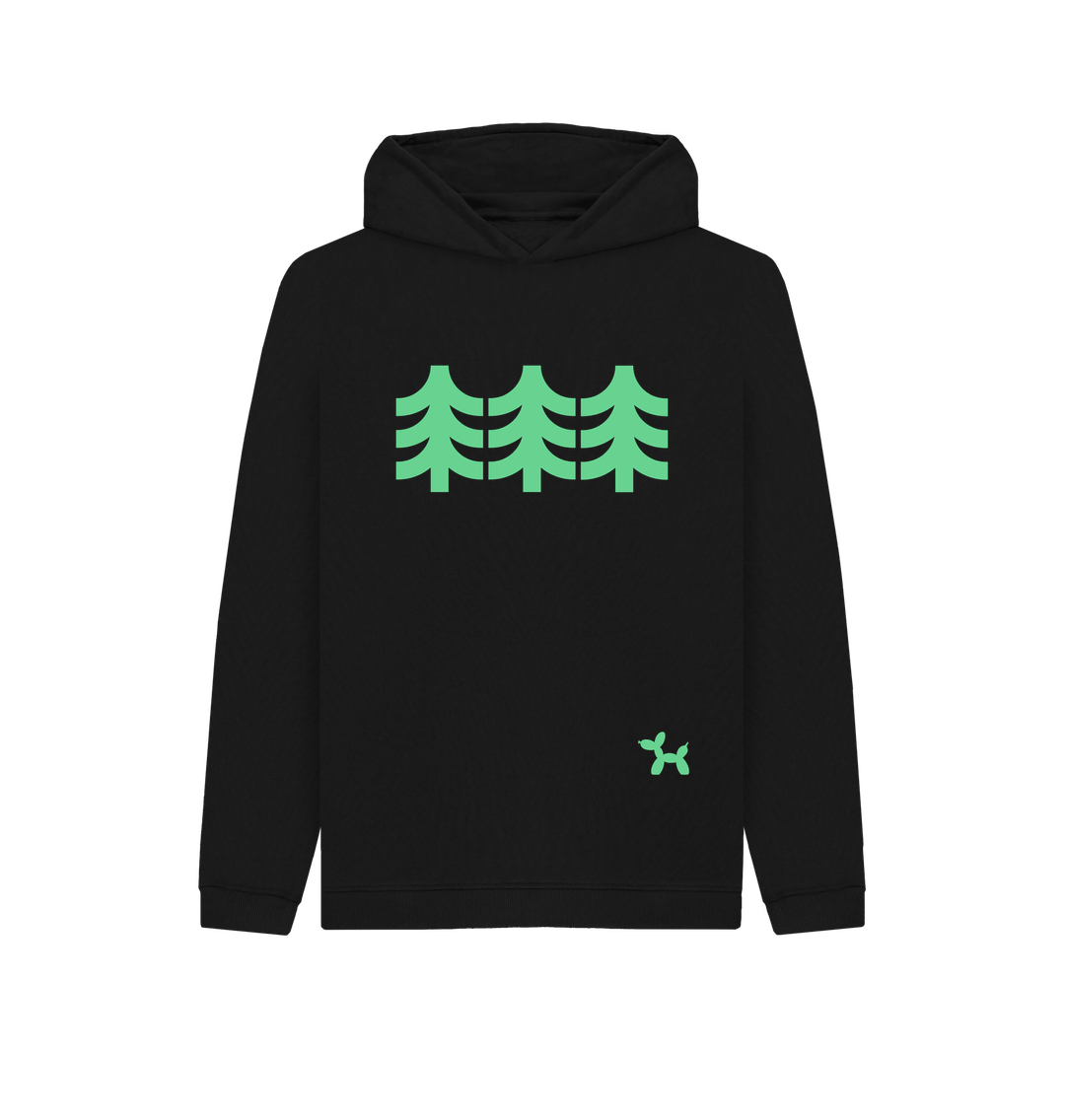 Black Simply Trees Organic Cotton Hoodie