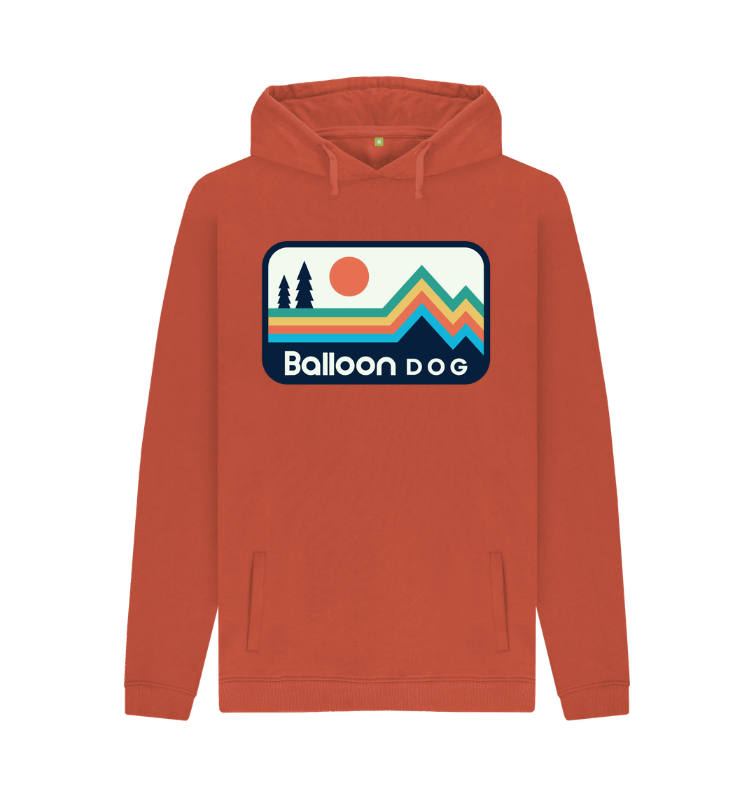 Rust Retro Peaks Pullover Hoodie