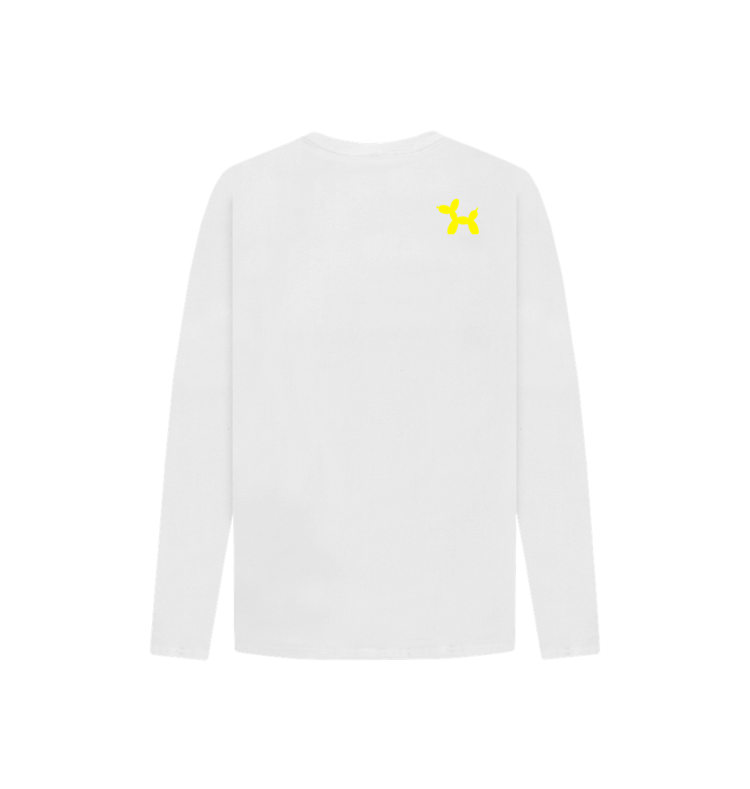 Organic Cotton Long Sleeve T-shirt With Back Print In Yellow